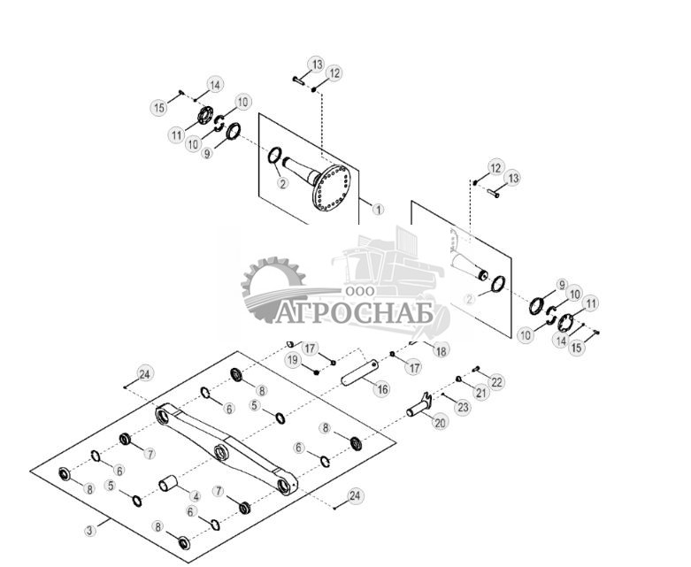 Поворотные шкворни, поперечина и детали (LT) (механизм механического наклона под углом) (195547 - ) - ST457905 24.jpg